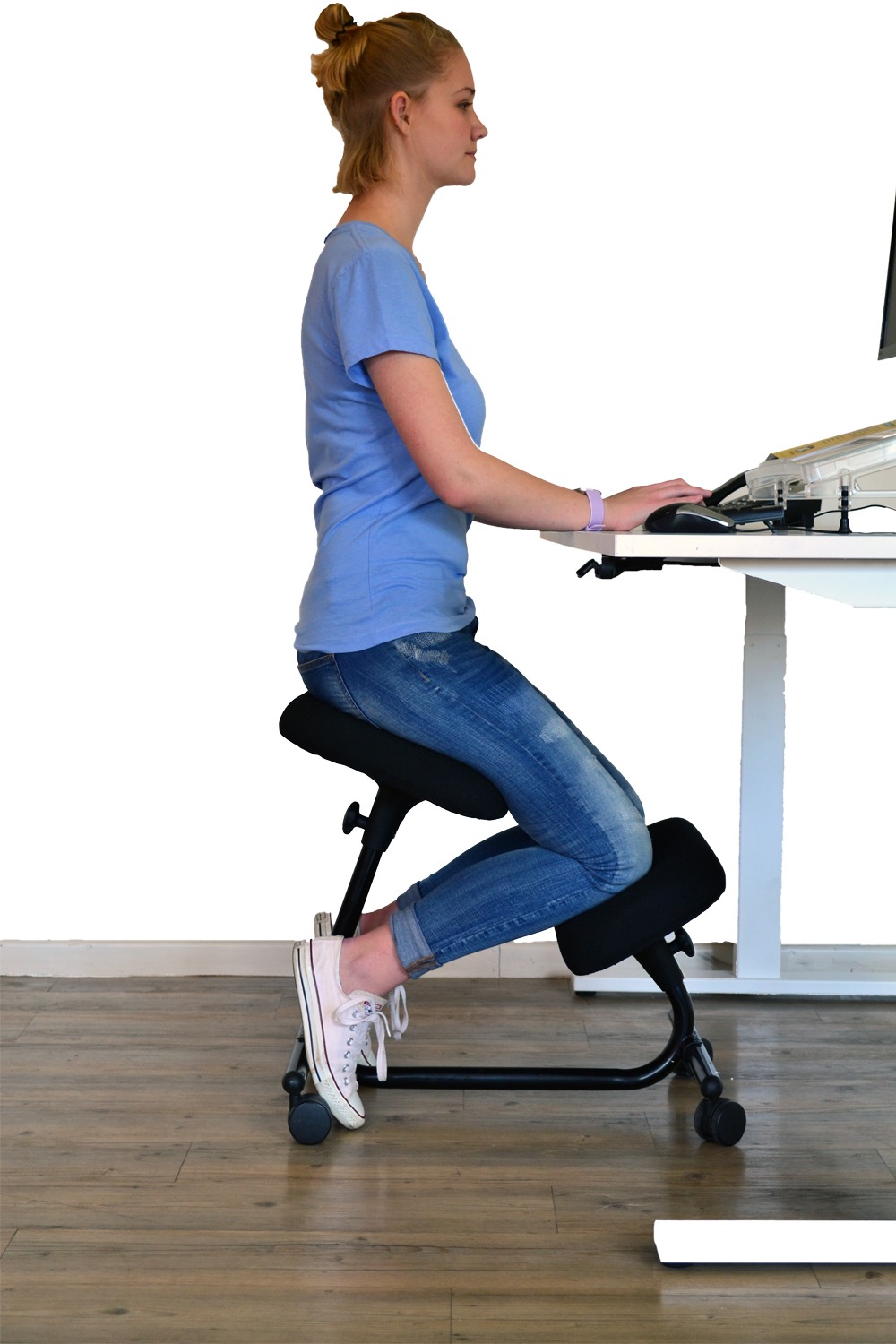 ProErgo Pneumatic Ergonomic Kneeling Chair, New & Improved!, Fully  Adjustable Mobile Office Seating, Improve Posture to Relieve Neck & Back  Pain, Easy Assembly