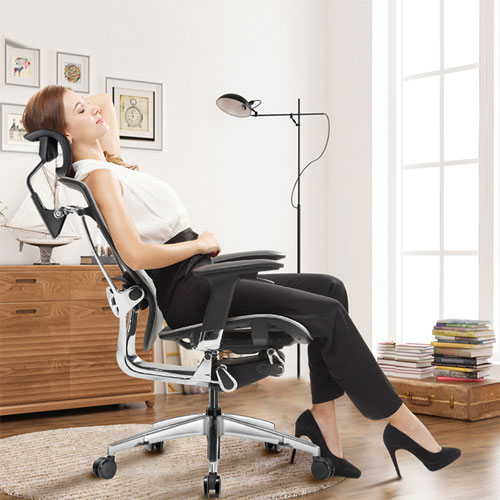 ergonomic study chair with headrest for better back pain relief