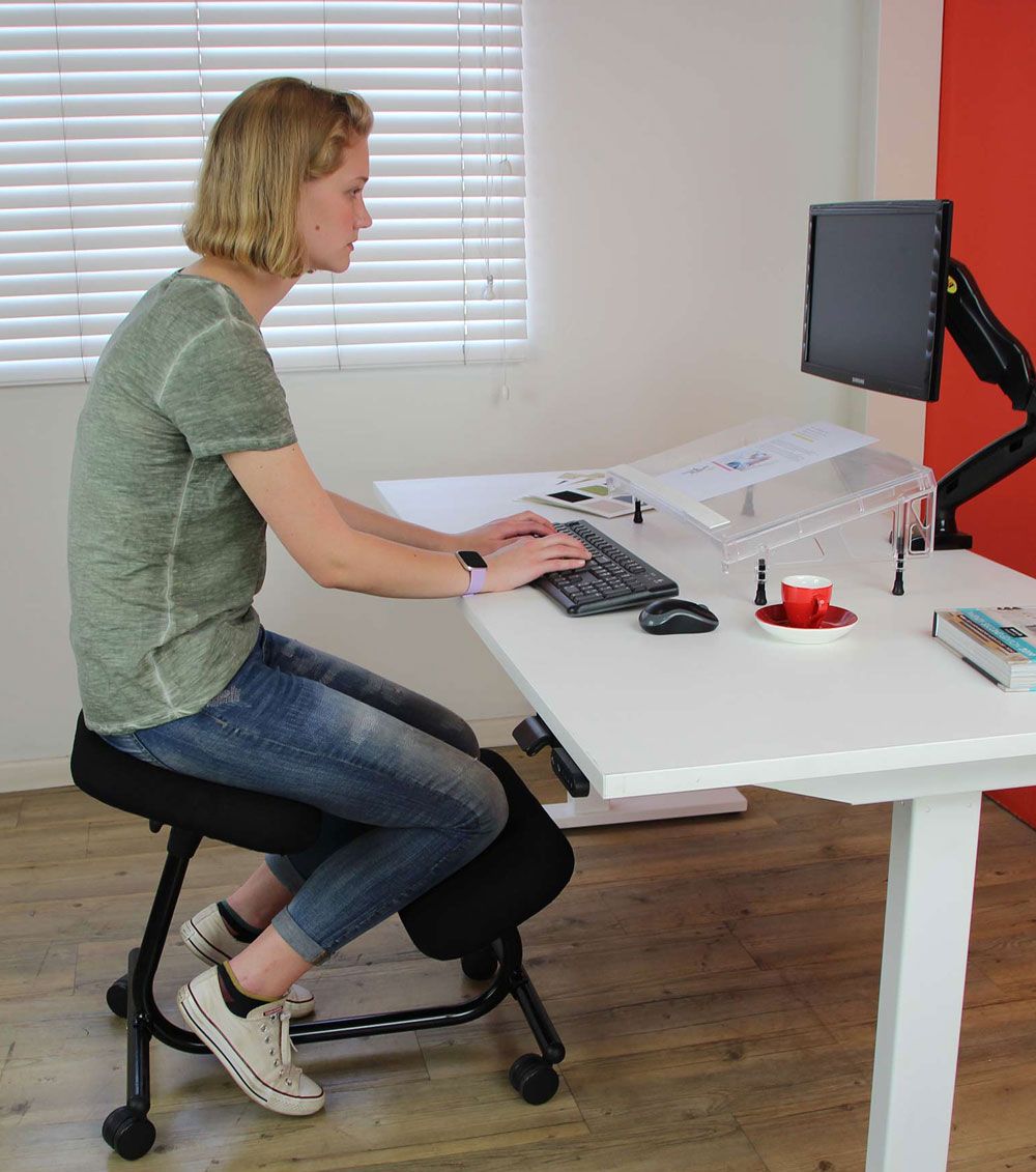 desk too low when using a kneeling posture chair