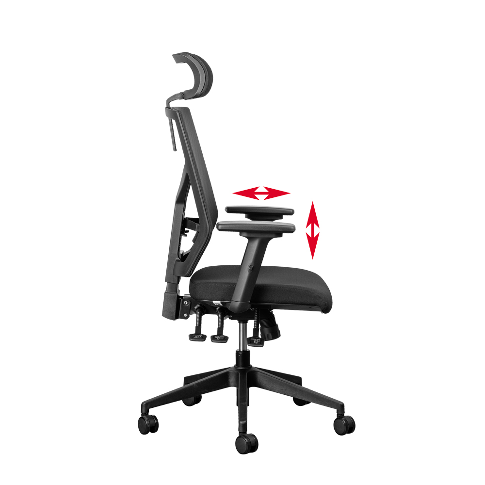 orthoair orthopedic office chair armrest adjustment