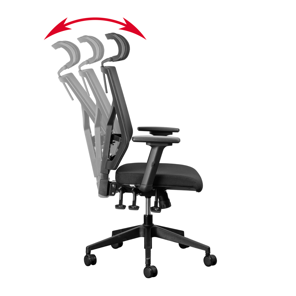 orthoair orthopedic office chair backrest angle adjustment